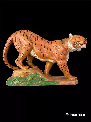 Holland Mold Tiger Vtg Ceramic Statue Beautiful Painted Bengal Tiger Statue • £87.89