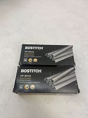 Lot Of 2 New Boxes Stanley-Bostitch B8 Staples 1/4  5000 Per Box  10000 Total • $11.69