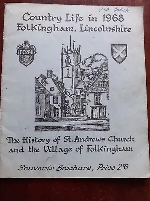 Country Life In 1968 Folkingham Lincolnshire. Souvenir Brochure • £6