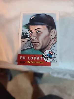 1953 Topps Ed Lopat #87 New York Yankees EXCELLENT Stain FREE SHIPPING • $25.99