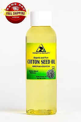 COTTON SEED OIL ORGANIC By H&B Oils Center CARRIER COLD PRESSED 100% PURE 2 OZ  • $6.28