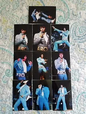 Elvis Presley 10 Photo Set In Blue Nail Jumpsuit Lubbock TX 11/8/72 & Free CD! • $7.99