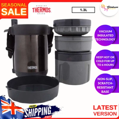 $62.55 • Buy Thermos 1.3L Stainless Steel Vacuum Insulated Food Storage Container Chopsticks