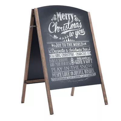 Chalkboard A-Board Double Sided Replaceable Blackboard 4 Writing Board Frame • £49.95