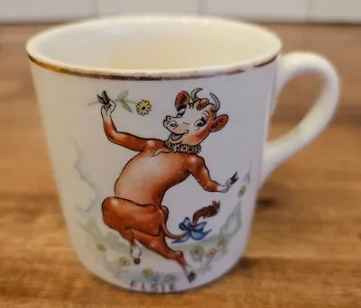 Vintage The Borden Co. Elsie The Cow Coffee Cup Mug Mid-century Decoration  • $16.99