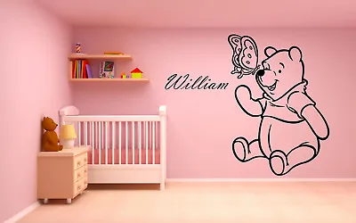 Vinyl Wall Decal Sticker Decor Nursery Winnie The Pooh Personalized Name O243 • $27.99