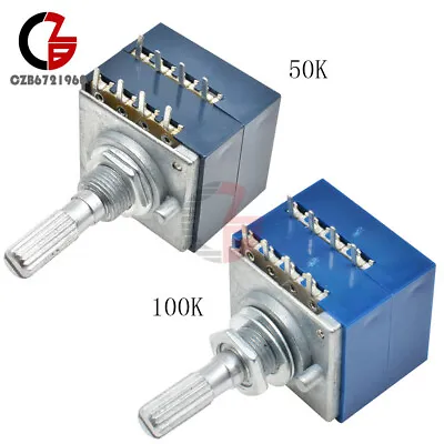 50K 100K Potentiometer Log ALPS Audio Amp Volume Control Pot Stereo Loudness • $5.67