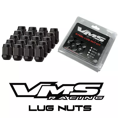 QTY 20 VMS Racing 12X1.5 Drag Race Wheels Black Close End Lug Nuts Forged Steel • $39.88