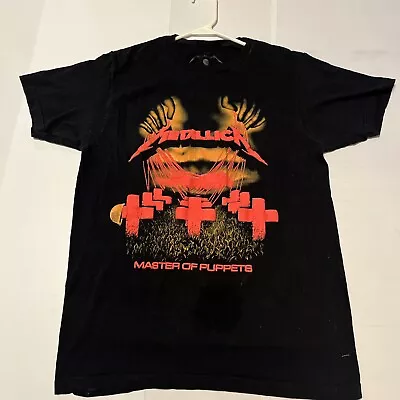 Metallica Master Of Puppets Black Short Sleeve T Shirt Youth Size Large • $4.49