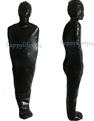 Shiny Metallic Mummy Unisex Zentai Spandex Suit Costumes Sleeping Bag • $28.79