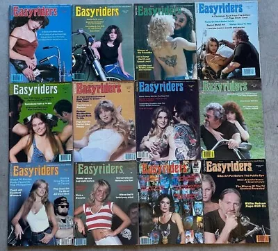 12 Issues Of Easyriders Magazines 1979 In Plastic Sleeves • $75