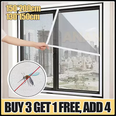 Window Mesh Screen Net Fly Mosquito Moth Screen Netting Insect Repellent Screens • £2.88