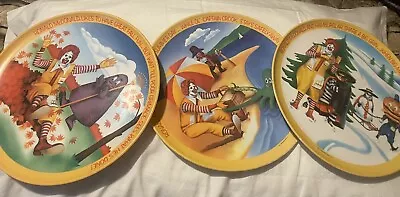 1977 Ronald McDonald's Lexington Vintage Seasons 10  Plastic Plates Set Of 3 • $10