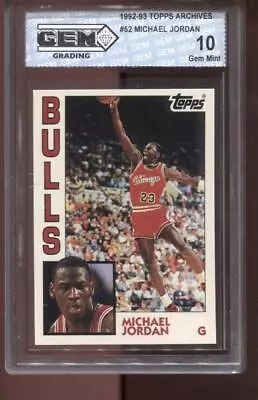 1992 Michael Jordan Topps Archives #52 Gem Mint 10 Chicago Bulls GOAT HOF MVP • $53.99