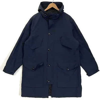 J.Crew Hooded Snorkel Jacket Insulated Large Primaloft Navy G8551 $248 • $65