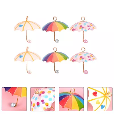  6 Pcs Plastic DIY Umbrella Accessories Charm Necklace Resin Earrings • $11.18