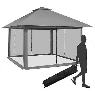 4m X 4m Pop Up Gazebo Tent Instant Setup Canopy Tent With Netting Mesh Sidewalls • £219.95