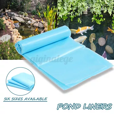 £31.39 • Buy 10m Strong Fish Pond Liners Blue Garden Pool Membrane Film Landscaping 