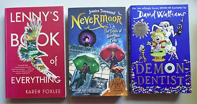 Bulk Lot 3x Kids Adventure Fantasy Humour Nevermoor Demon Dentist David Walliams • $8