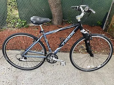 Trek 7500 Multitrack Hybrid Bike Made In USA Black/Grey/Blue 17.5” Aluminum • $399