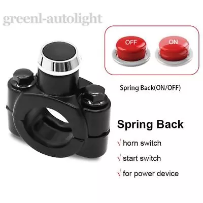 7/8  Aluminum Motorcycle Horn Switch Momentary Button Electric Power Start 22mm • $10.99