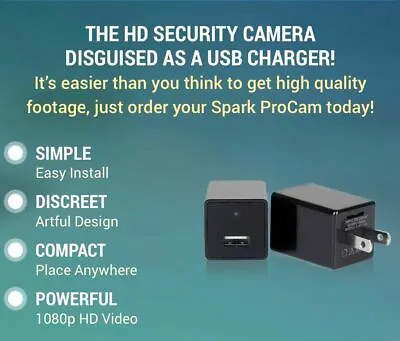 SPARK PROCAM Super High Quality 1080P HD USB Security Hidden Camera • $9.98