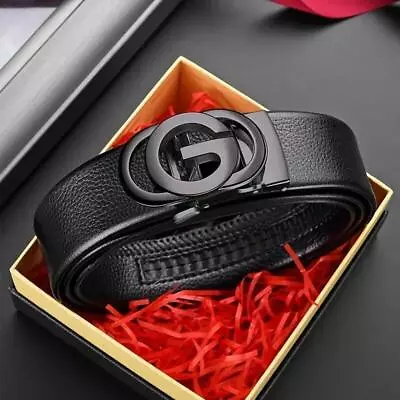 Luxury Designer Genuine Leather Belt Men Women Automatic Buckle Belt For Jeans • $19.99