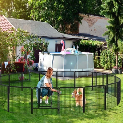 $176.99 • Buy PawGiant 16 Panels 32”H Metal Dog Fence Playpen Pen Cat Exercise Indoor Outdoor 