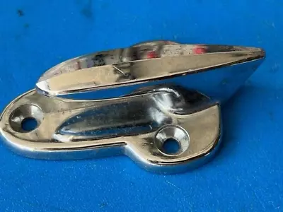 Vintage Bow Cleat Chrome-Plated Brass 3 1/2  Streamlined Mini Boat NICE! • $59.95