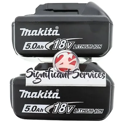 Genuine Makita BL1850B-2 18V 18 Volt LXT Li-Ion 5.0Ah Battery 2-Pack • $127.18