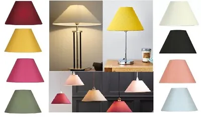 Cotton Coolie Lamp Shades Hanging Ceiling Pendent Light Shades Table Lamp Shades • £7.89