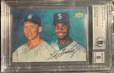 1994 Upper Deck Ken Griffey Jr Mickey Mantle BAS Certified BGS Encased Auto 8 • $99.99