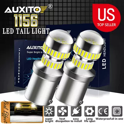 2X White 1156 1141 7506 BA15S Car RV SUV Trailer LED Reverse Backup Light Bulbs • $15.99