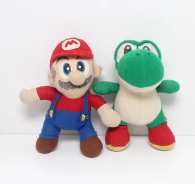 Super Mario World - 4  Mario & Yoshi Vintage Nintendo Plush Set (Toysite 1997) • $39.99