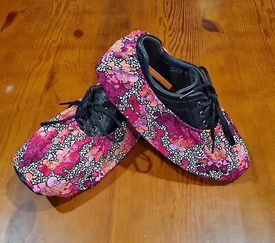 Handmade Bowling Shoe Covers - Pink/Red Pattern (Extra Large) • $30