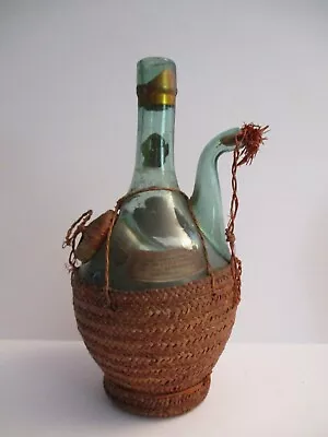 Vintage Gancia Chianti Wine 1958 Standing Bottle Wicker Wrap EMPTY • $26.99