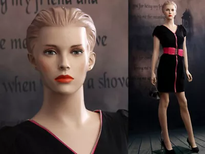 Female Fiberglass Mannequin Fleshtone Color Dress Form Display #MZ-AD03 • $245