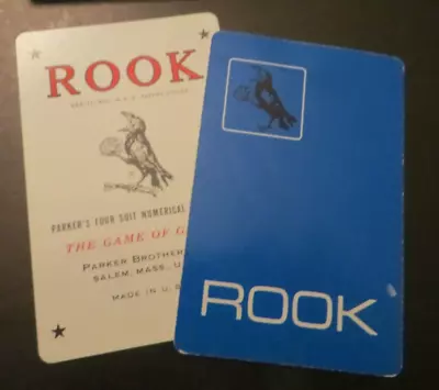 Vintage Rook Game 1968 Blue Decks Instructions Plastic Case Parker Brothers • $9.90