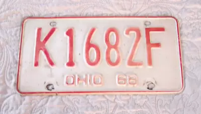 Vintage EXTRA FINE 1968 OHIO License Plate • $9.95