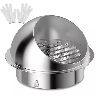 Hon&Guan Dryer Vent 4 Inch Exhaust Vent Wall Vent 4 Inch Outlet Stainless Steel • $15.99