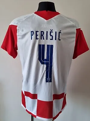 Croatia 2020 - 2021 Home Football Nike Shirt Size L #4 Perišić • $220