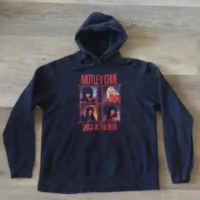 Motley Crue Shout At The Devil Graphic Pullover Hoodie Black Size L • $29.99