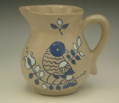 Pennsylvania Dutch Redware Marian L Grider Bird Motto Ware Creamer Folk Art • $37.20