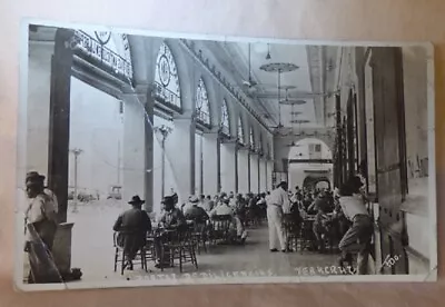 1920-30 Real Photo Postcard RPPC Veracruz Hotel Diligencias Mexico AZO Stamp Box • $10