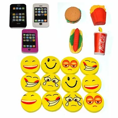 £2.49 • Buy Novelty Erasers Party Bag Fillers Kids Rubbers School Stationary Birthday Gifts