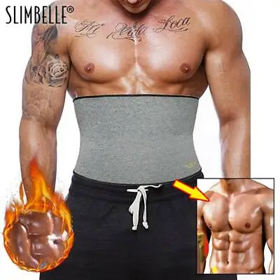 Men's Fat Burner Belt Neoprene Sauna Sweat Waist Trainer Tummy Slim Body Shaper • $12.79