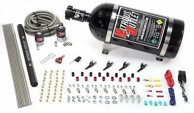 Nitrous Outlet 4 Cylinder 2 Solenoid Direct Port System With Distribution Blocks • $1235.99