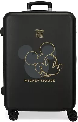 Joumma Disney Mickey Mouse Suitcase Medium Black Spinner BNWT 65cm • £89