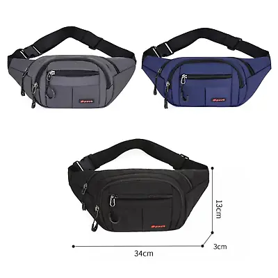 £5.99 • Buy Waterproof Bum Bag Waist Fanny Packs For Travel Holiday Festival And Sport
