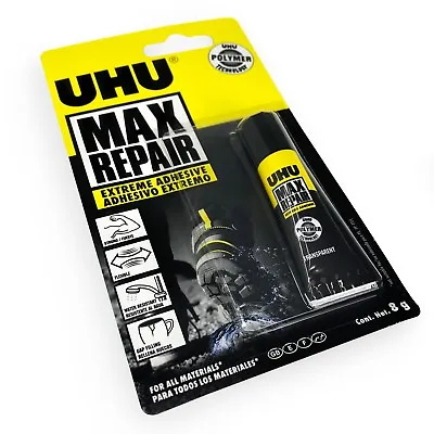 UHU Max Repair Transparent Extreme Adhesive Glue - 8g Tube - BUY 3 GET 1 FREE • £4.99